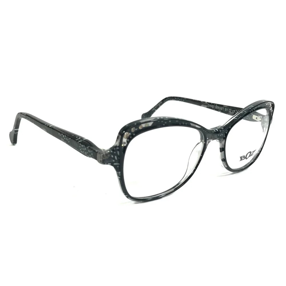 BOZ Eyeglasses Frames DING 0050ST Festival Noir Black Gray Crystals 51-17-140
